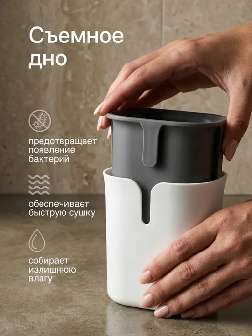 Ершик для унитаза силиконовый, белый, фото 6