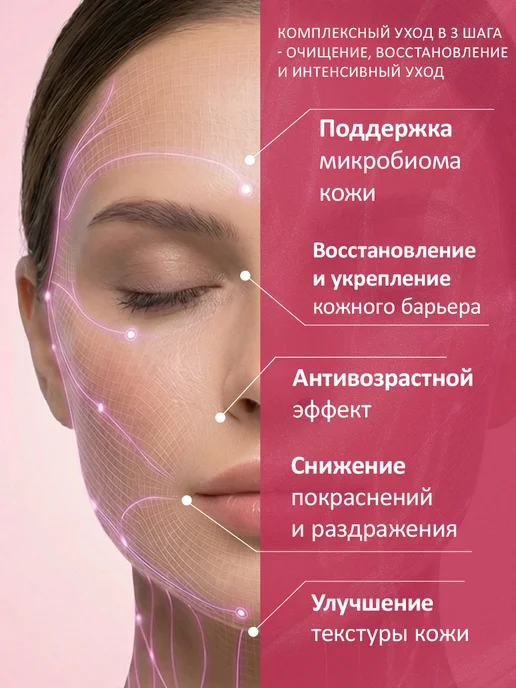 ARAVIA Professional Подарочный набор для ухода за кожей лица пептиды церамиды, бежевый, фото 6
