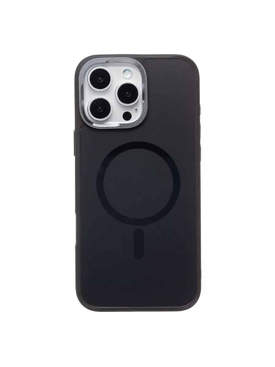 Чехол iPhone 16 Pro Max силиконовый BIG D MagSafe <черный> Promise mobile. Цвет черный.