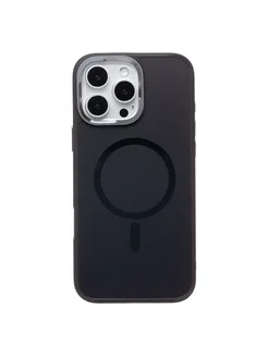 Чехол iPhone 16 Pro Max силиконовый BIG D MagSafe <черный> Promise mobile. Цвет черный. Вид 1.