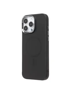 Чехол iPhone 16 Pro Max силиконовый BIG D MagSafe <черный> Promise mobile. Цвет черный. Вид 2.