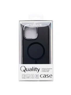 Чехол iPhone 16 Pro Max силиконовый BIG D MagSafe <черный> Promise mobile. Цвет черный. Вид 5.