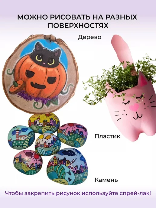 ArtQ Акриловые маркеры для рисования набор 18 цветов, 18 цв., фото 6