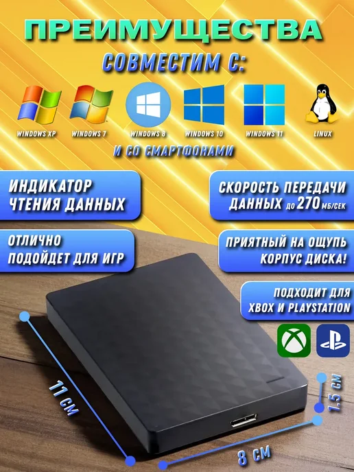 NCD Tecnology Внешний жесткий диск 500 гб ssd для ноутбука ссд, 500 ГБ, фото 2