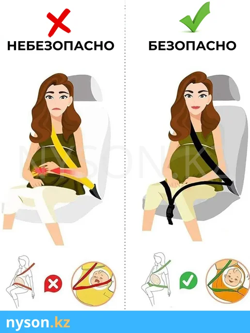 Адаптер ремня безопасности для беременных, черный, фото 3