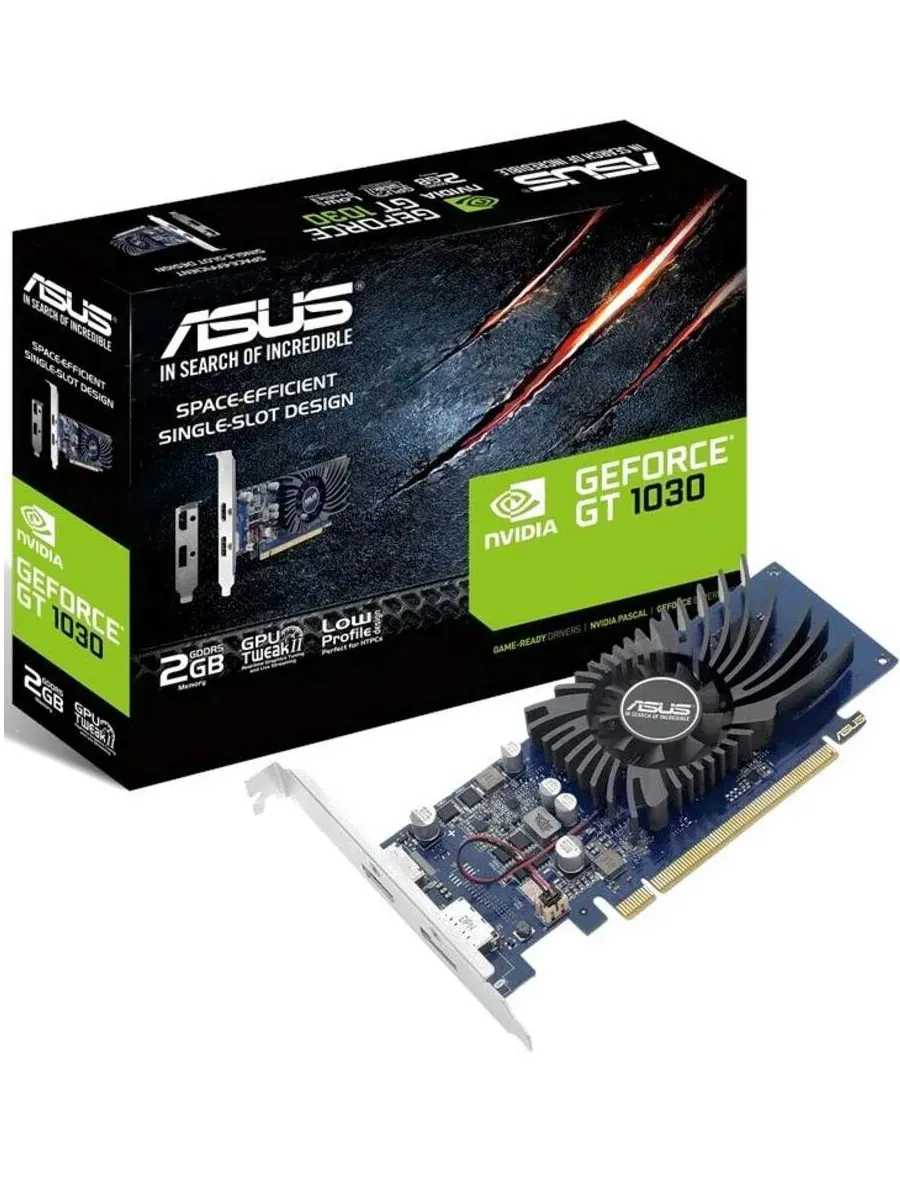 Asus Видеокарта GeForce GT 1030 2GB GDDR5 (GT1030-2G-BRK)