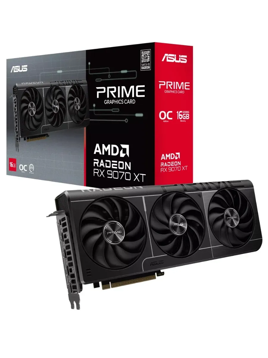 Видеокарта Prime Radeon RX 9070XT OC Edition 16Gb GDDR6 Asus 559357108 купить в интернет‑магазине Wildberries