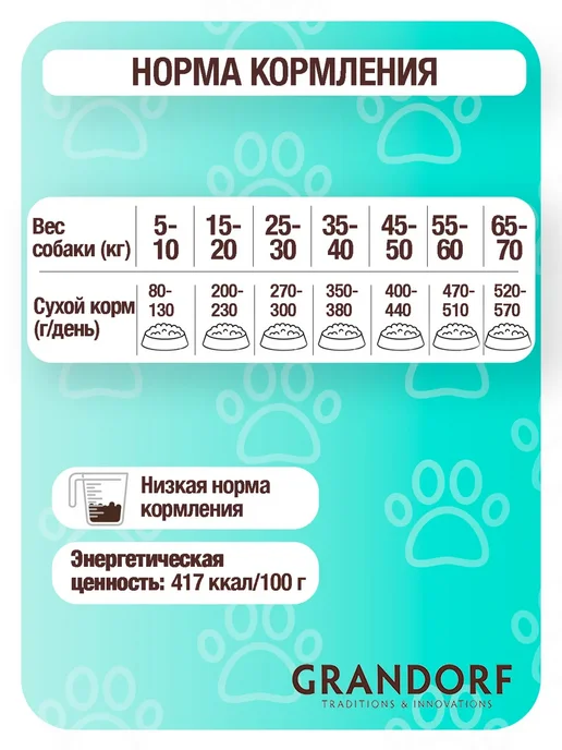 Сухой корм Grandorf' Грандорф Dog для собак, крупные, 10 кг, фото 4