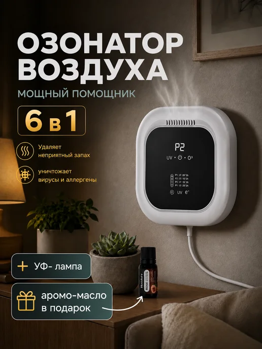 Озонатор воздуха для квартиры и авто дезинфекция, вариант