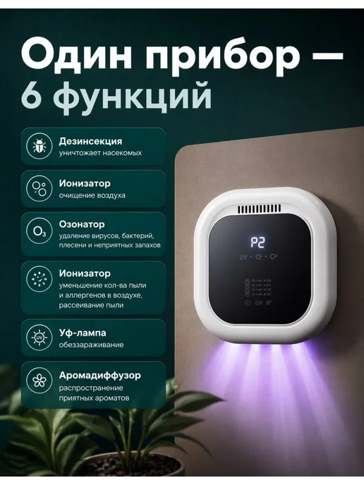 Озонатор воздуха для квартиры и авто дезинфекция, вариант, фото 4