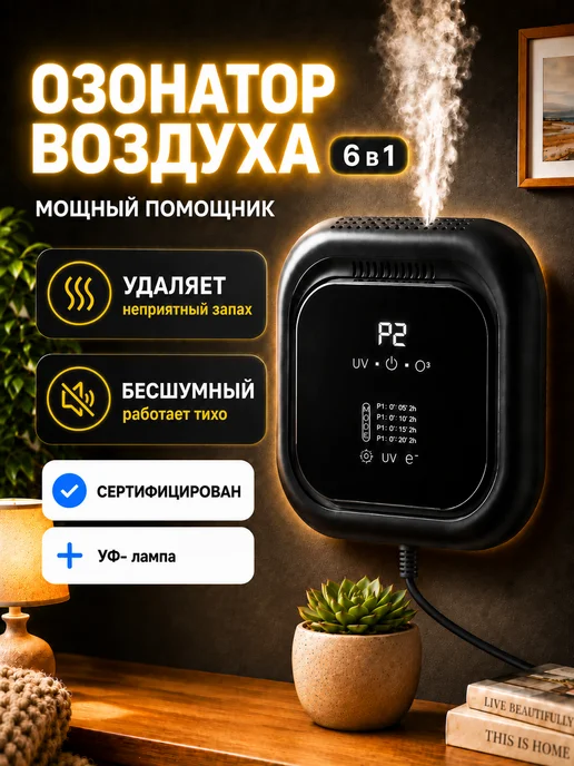 Озонатор воздуха для квартиры и автомобиля, вариант