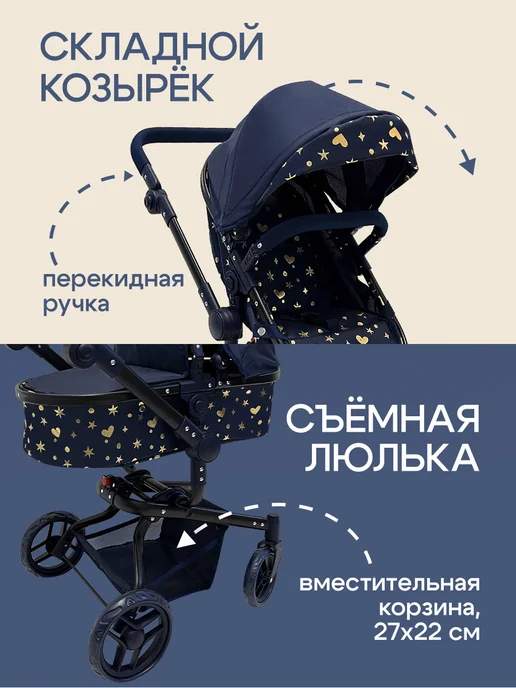 Рыжий кот. Коляска для кукол детская, вариант, фото 5