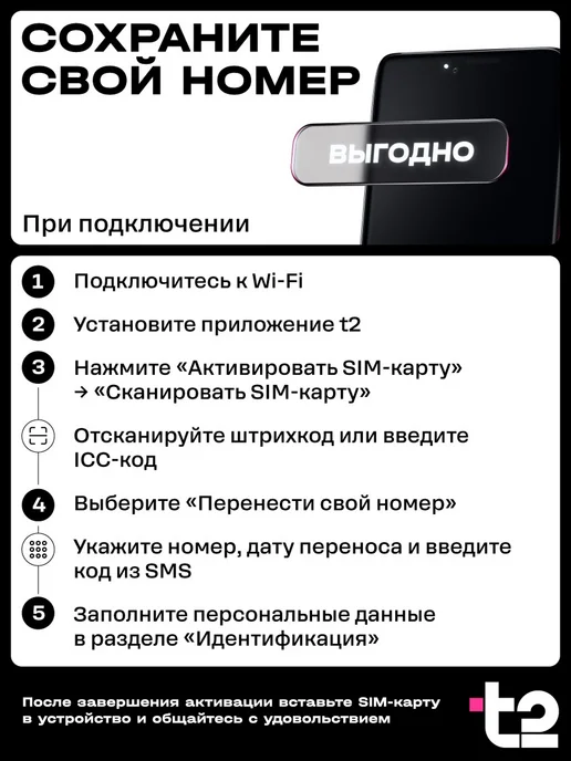 t2 Сим карта Т2 Тариф MLBB Бурятия, вариант, фото 4
