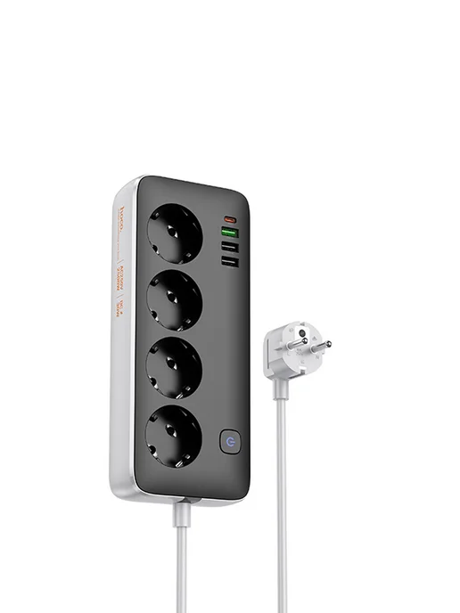 HOCO Сетевой удлинитель зарядка AC22 2500W 1,5 метра, 2500 Вт, 1,5 м, фото 2