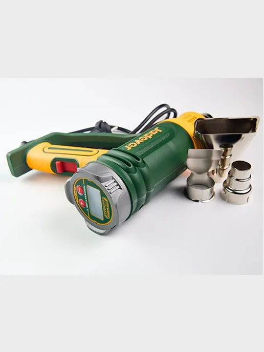 Jadever Tools Фен строительный с регулировкой температуры и дисплеем, зеленый, фото 2