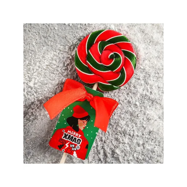 Леденец на палочке Merry Xmas: со вкусом вишни Сладкий подарок / Новый год 2022 / Подарочный набор