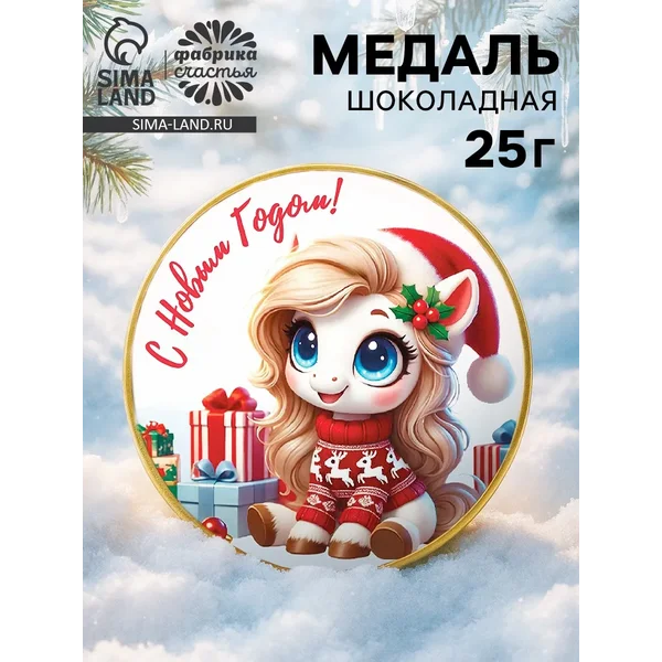 Шоколадная медаль «с годом Лошади», 25 г