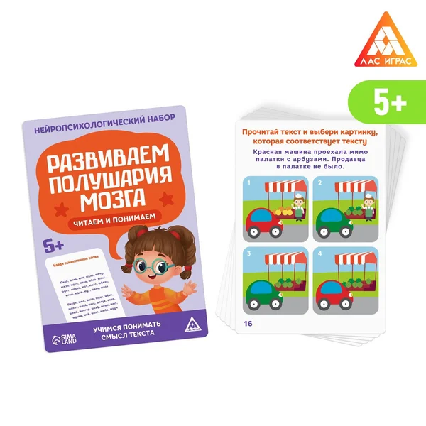 Нейропсихологический набор «Развиваем полушария мозга», 5+