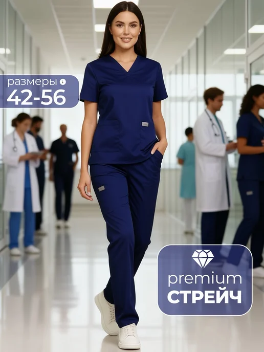 LeMedSmi Медицинский костюм, синий