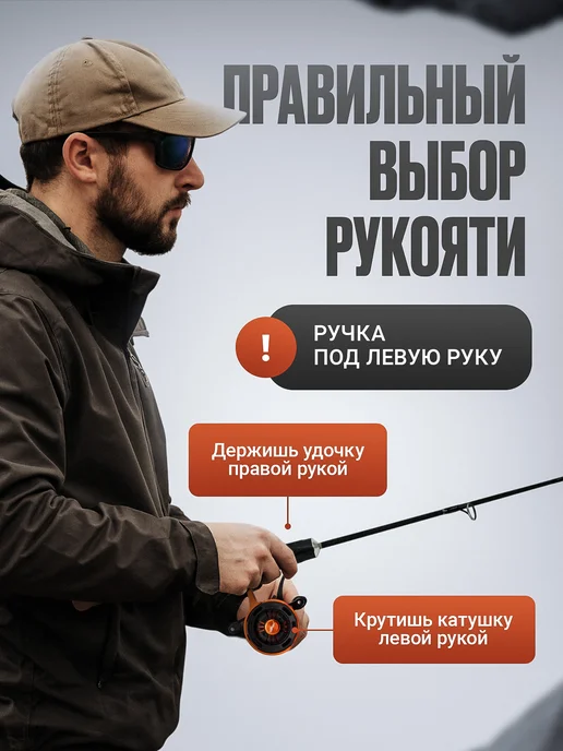 Рыбалка Life Катушка для удочки BD60L GREEN под левую руку, оранжевый, фото 5