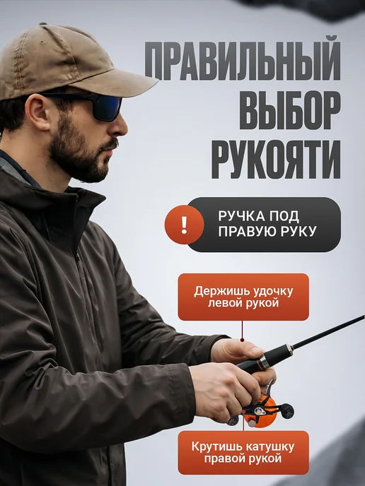 Рыбалка Life Катушка для удочки BD60R ORANGE под правую руку, оранжевый, фото 5