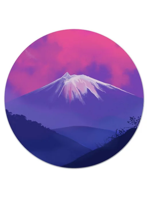 HIKOMORI Коврик для мышки (круглый) Природа, вариант