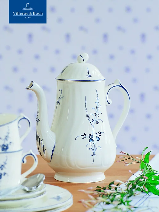 Villeroy & Boch Кофейник на 6 персон 1300 мл, Old Luxembourg, Премиум-Фарфор, 1,3 л