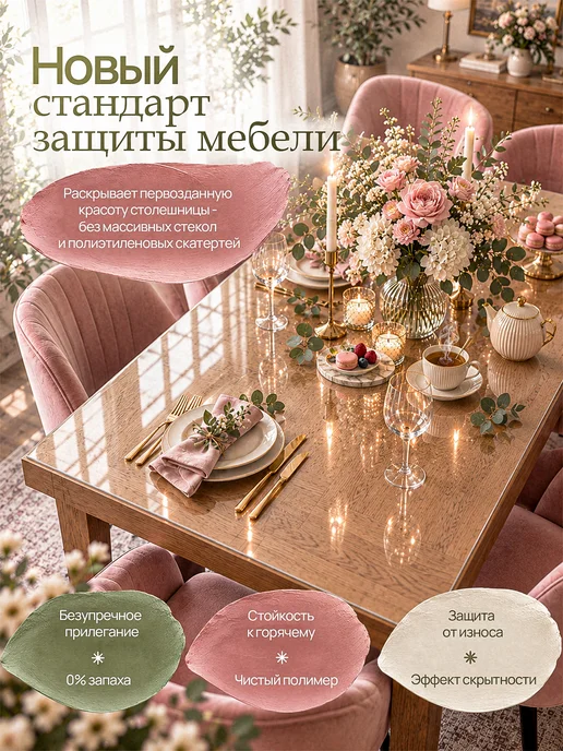 ОксиДом Жидкое гибкое стекло 160х90 см 2 мм, 160x90 см, фото 2