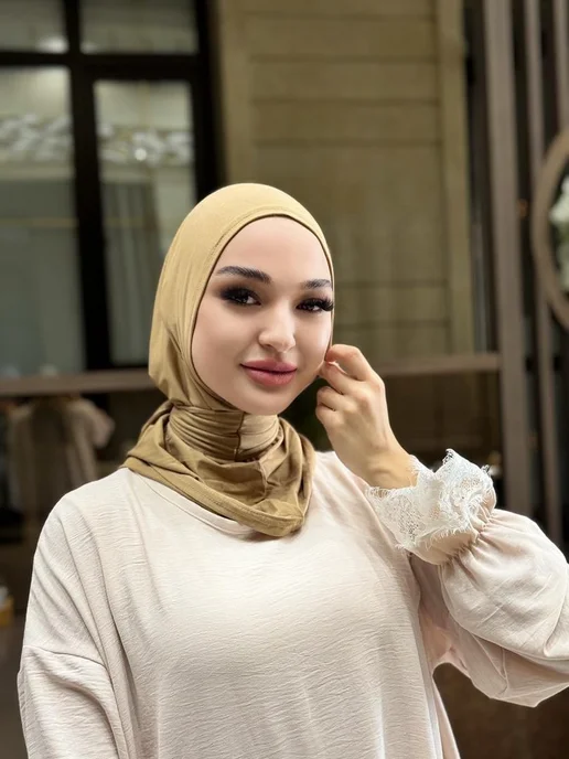 HABIBI Балаклава на завязках, коричневый, фото 4