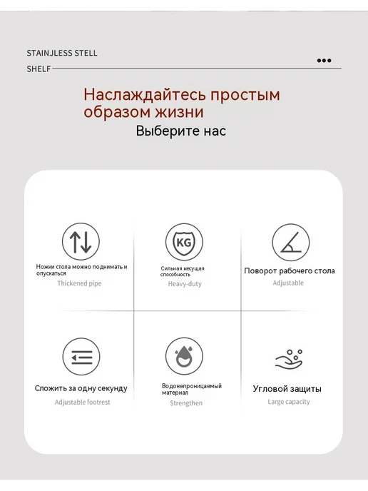 Многофункциональный складной настольный компьютерный стол, вариант, фото 3