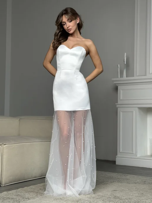OZEROVA Wedding Dress Свадебное платье невесты, белый, фото 3