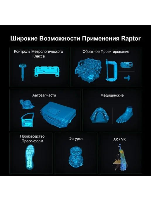 Creality 3D сканер Raptor 60fps Точность 0,02 мм, вариант, фото 7