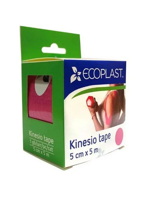 Ecoplast Кинезио тейп красный 5смх5м, красный