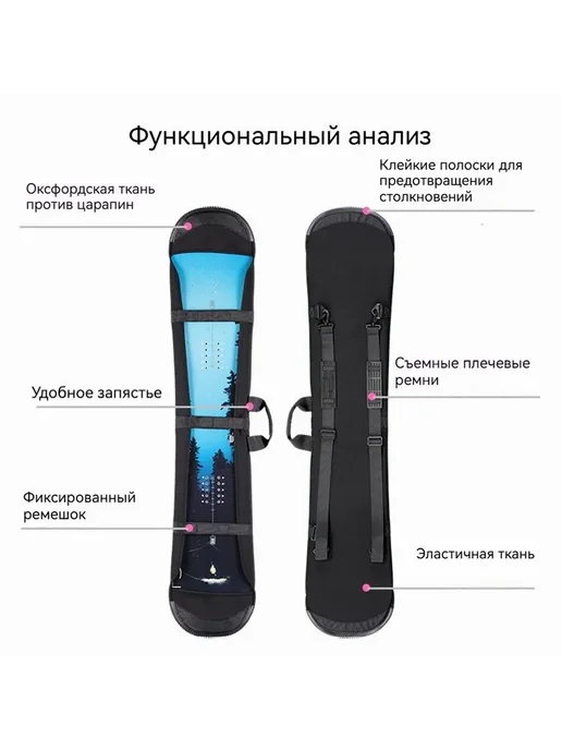 Чехол для сноуборда, черный, фото 3