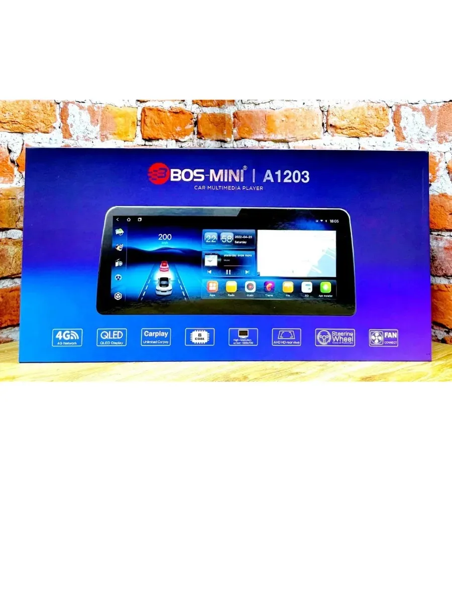 Магнитола автомобильная андроид Bos-Mini A1203 4+64G 12,3"