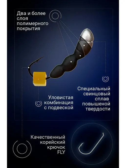 Levsha - NN Мормышка для зимней и летней рыбалки Муравей 0,62гр, 0,34 г, фото 5