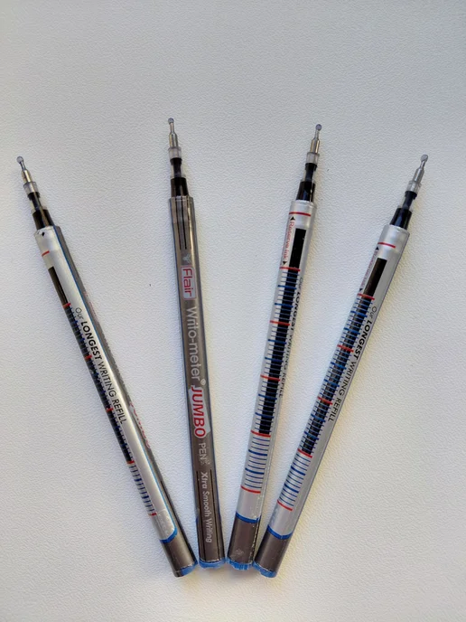 FLAIR Набор стержней для ручек Writo-Meter Jumbo на 12 500 - 4 шт, 4 шт, фото 7