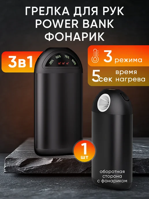 QTHome Грелка для рук многоразовая электрическая USB, вариант