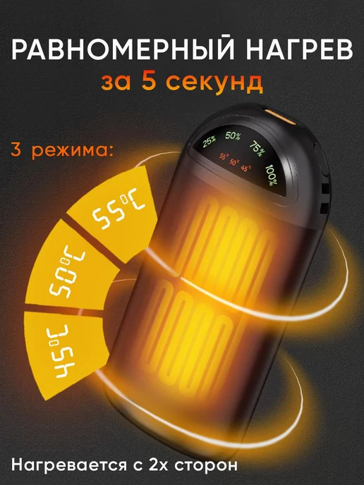 QTHome Грелка для рук многоразовая электрическая USB, вариант, фото 4
