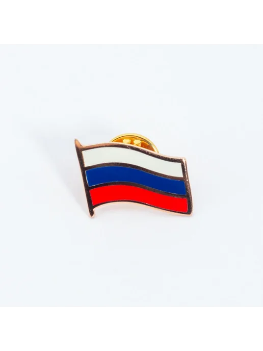 Красная Пресня Серебро значок флаг государственный символики России 20х14мм, 20x14 мм, фото 2