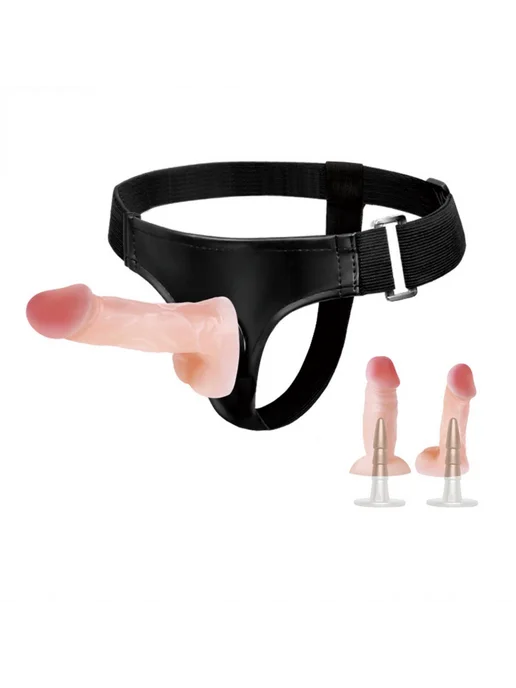 Baile Страпон с креплением на бедро Страпон-трусики с двумя насадками Ultra Passionate Harness, бежевый, фото 3