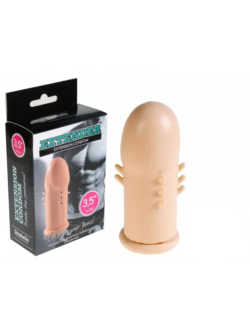 Sitabella condoms Удлиняющая и стимулирующая насадка на пенис Extender, бежевый, фото 2
