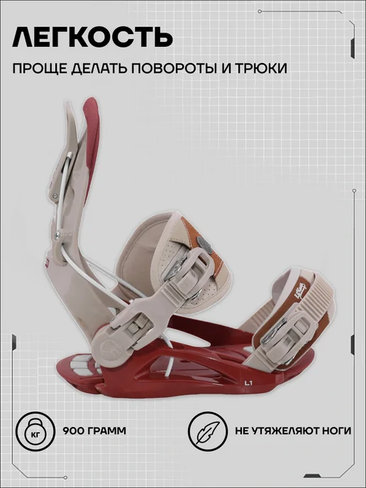 TERROR Крепления для сноуборда TERRO L1, красный, фото 9