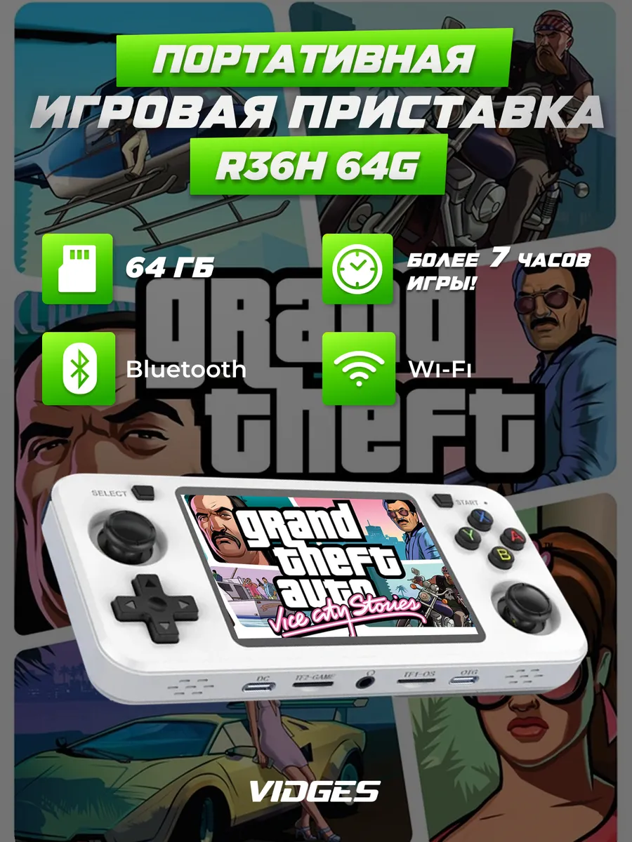 VIDGES Портативная игровая приставка R36H