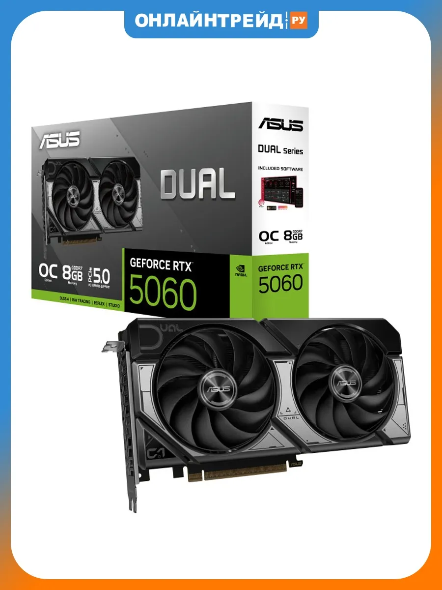 Asus Видеокарта GeForce RTX 5060 DUAL OC 8G