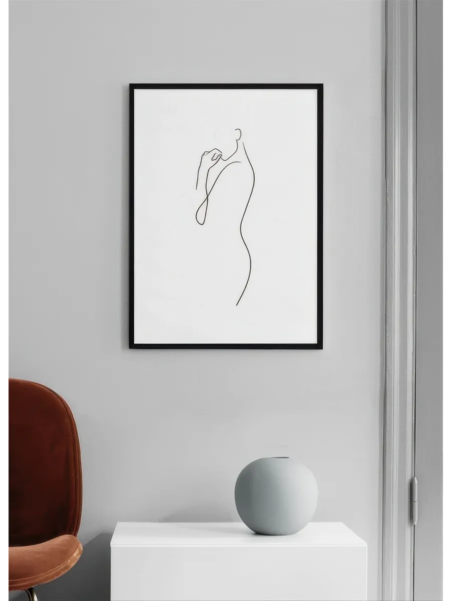 Постер 40x50 кривая линия искусства