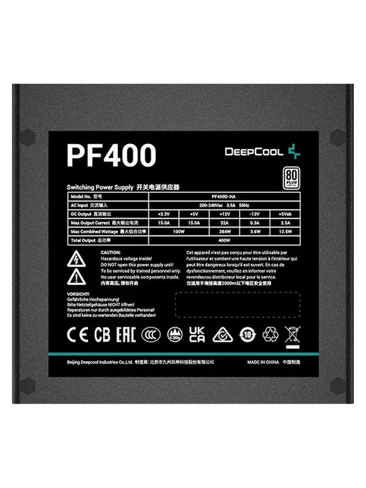 Блок питания Deepcool PF400 V2 (r-pf400d-ha0b-wdeu), 400 Вт, фото 3