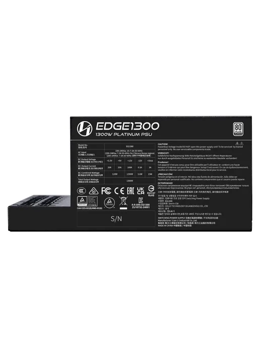 LIAN-LI Блок питания EDGE, 1300W, 80+ Platinum белый, 1300 Вт, фото 5