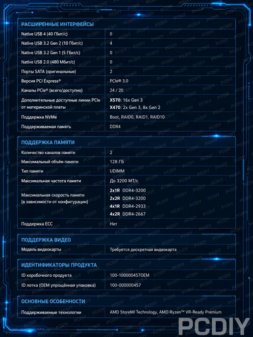 AMD 5600 Ryzen5 Процессор AM4 CPU AM4 DDR4, 5500 AM4 CPU, фото 4