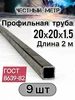 Профильная труба 20х20х1.5х2000-9 шт Честный метр 562122363 купить за 1 966 ₽ в интернет‑магазине Wildberries